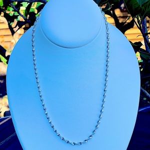 Diamond cut Italian Sterling Silver Necklace 18”